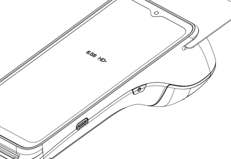 A920Pro terminal charging illustration
