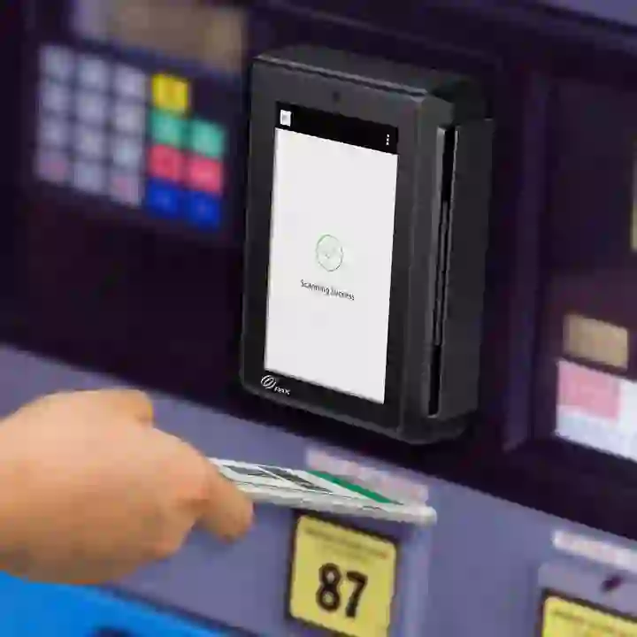PAX Technology IM30 payment terminal in operation.